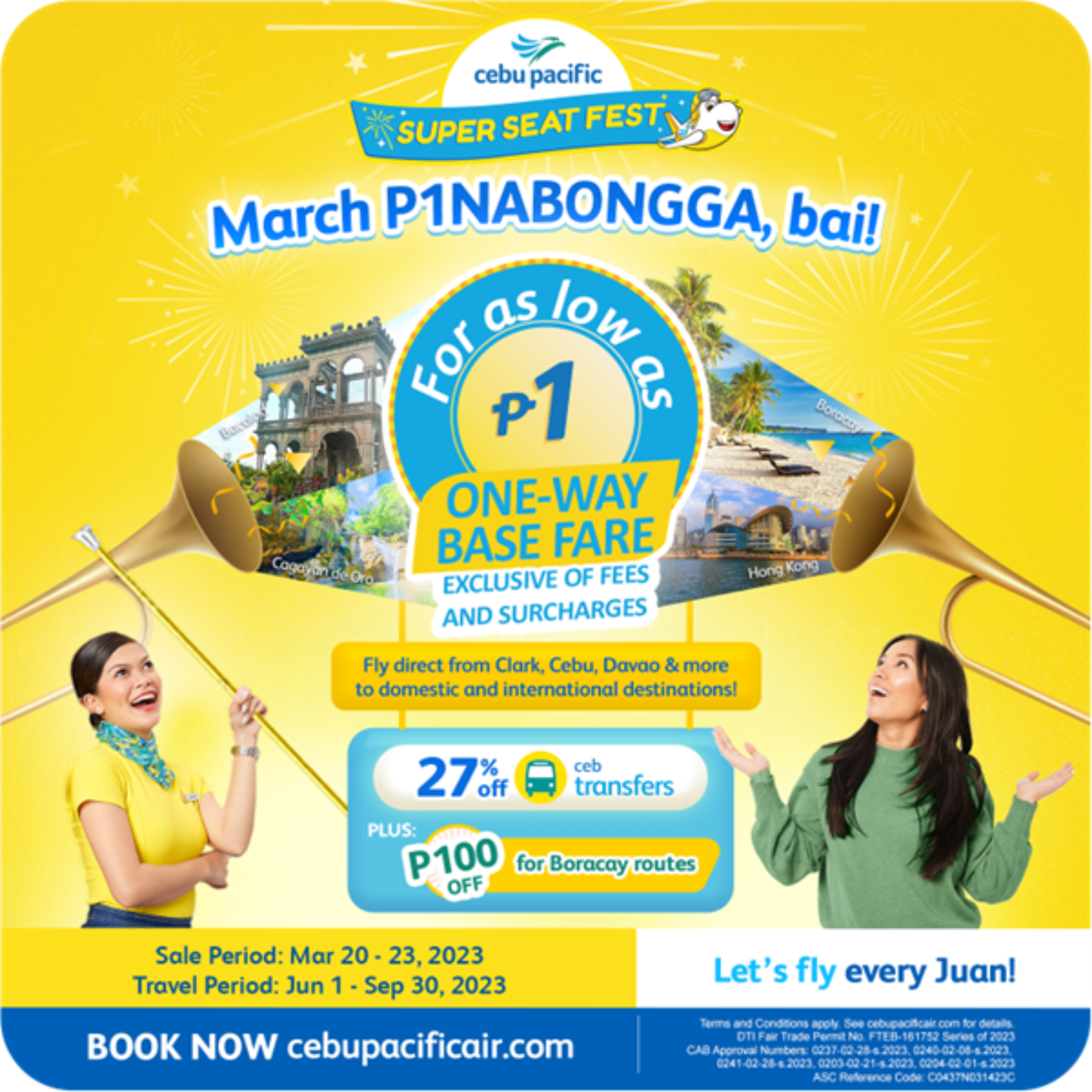 1 Peso Cebu Pacific Super Seat Fest