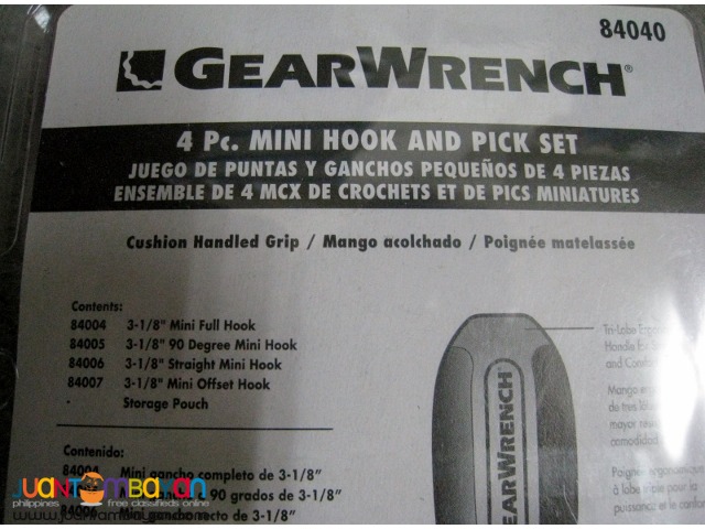 Gearwrench 84040 4-piece Mini Hook & Pick Set