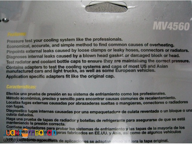 Mityvac MV4560 Cooling System Automotive Radiator Test Kit