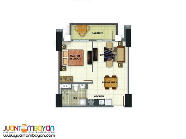 Ayala 1 bedroom condo for sale in Tagaytay Avida Towers Serin East