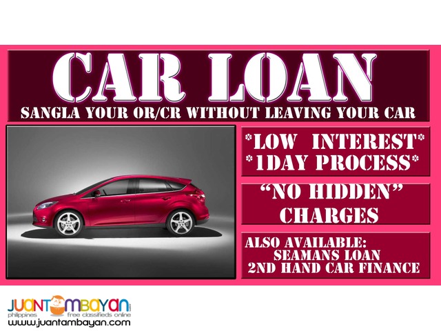 CAR LOAN PAWN SANGLA OR/CR LOW INTEREST NO HIDDEN CHARGES PASIG