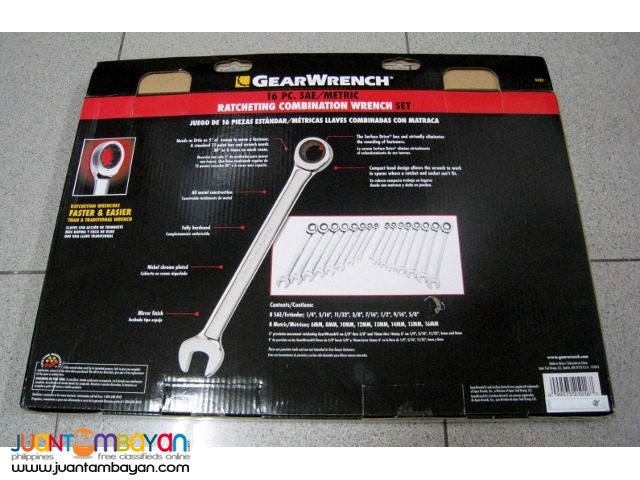 GearWrench 4332 16-piece SAE/MM Ratcheting Wrench Set
