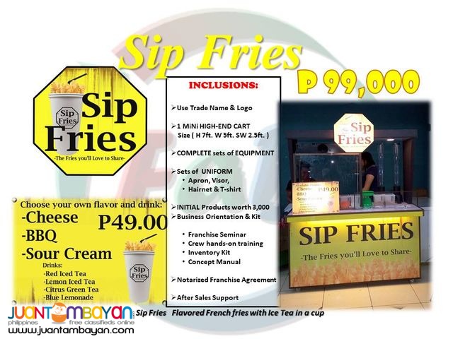 Sip Fries Food Cart Franchise Promo 0917-1254451/ 0939-9163425