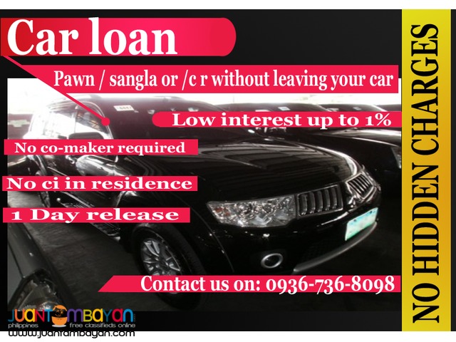car loan-quick cash loan at low interest w-out taking your car