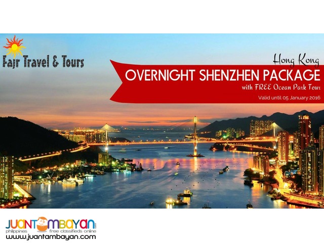 OVERNIGHT SHENZHEN with Free Ocean Park Tour OVERNIGHT SHENZHEN with Free Ocean Park Tour