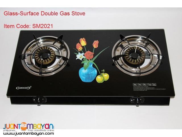 GLASS-SURFACE DOUBLE GAS STOVE