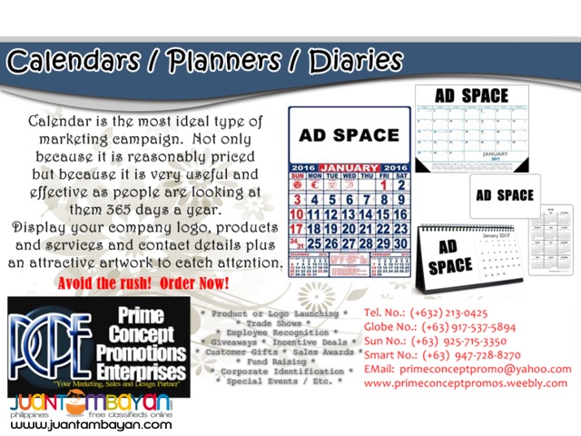 Commercial Calendars / Table Calendar / Planner