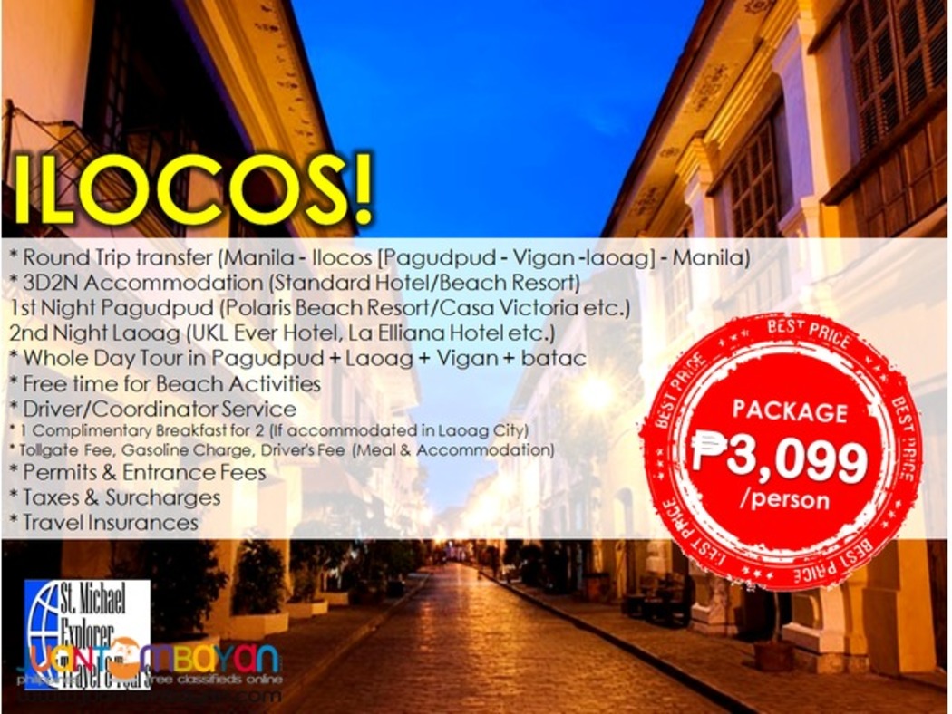 Affordable ILOCOS SUR & ILOCOS NORTE 3D2N Affordable ILOCOS SUR & ILOCOS NORTE 3D2N