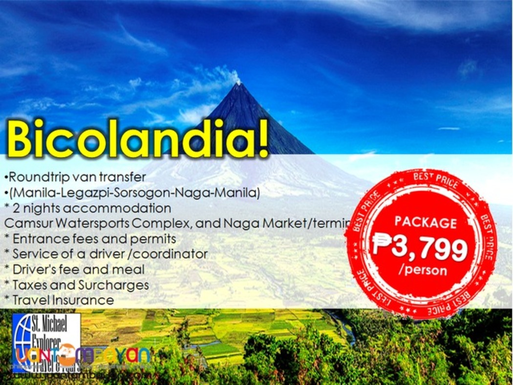 Explore BICOLANDIA tour (Legazpi + Sorsogon + Naga)