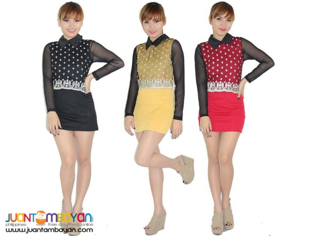 See-Through Long Sleeves Spandex Dress See-Through Long Sleeves Spandex Dress