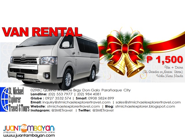 Van Rental package