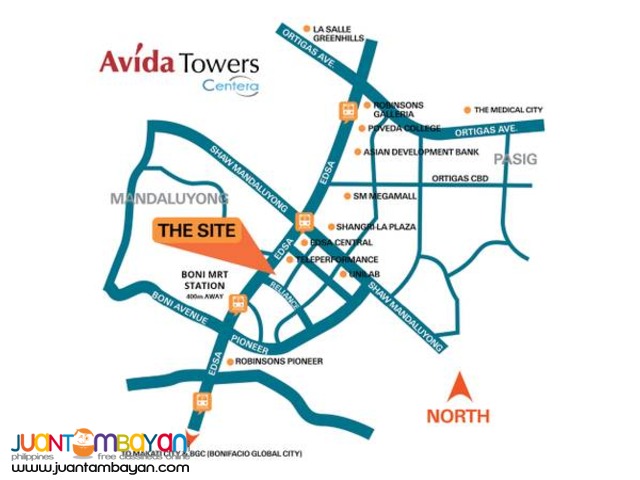 Avida Towers Centera 1 bedroom condo for sale in Mandaluyong City