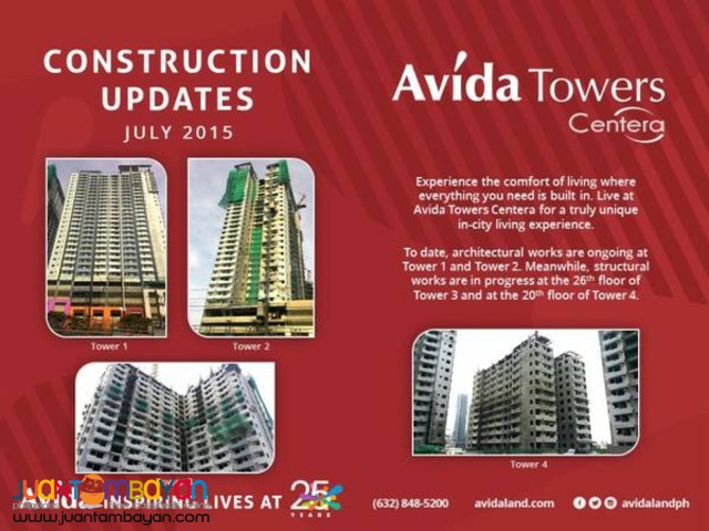 Avida Towers Centera 1 bedroom condo for sale in Mandaluyong City