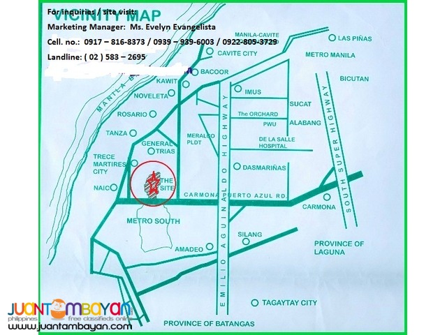 Res. lot for sale in Sto. Tomas Batangas Ponte Verde