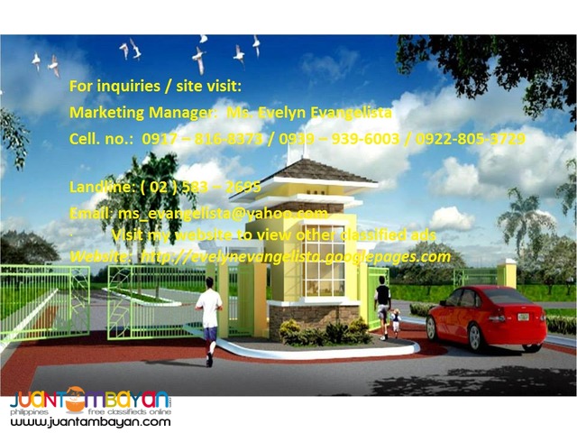 Res. lot for sale in Sto. Tomas Batangas The Mango