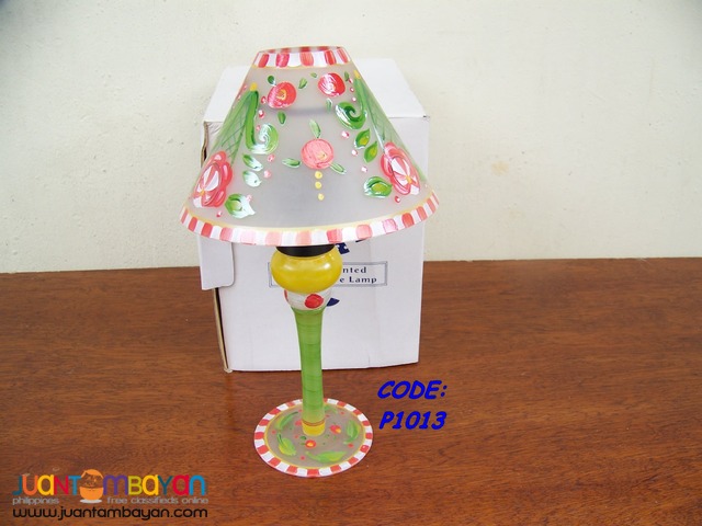 Hand Painted Glass Votive Lamp. Bought in USA.