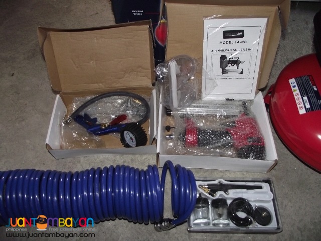 Compresor 180psi 220v kit set air brush,nailgun, air gage  brandnew