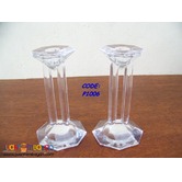 P1006 Crystal Candle Holder. 1 Pair.