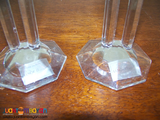 P1006 Crystal Candle Holder. 1 Pair.