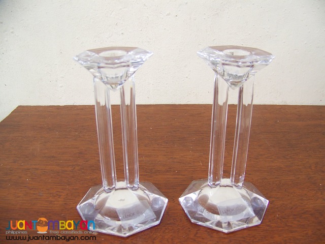 P1006 Crystal Candle Holder. 1 Pair.