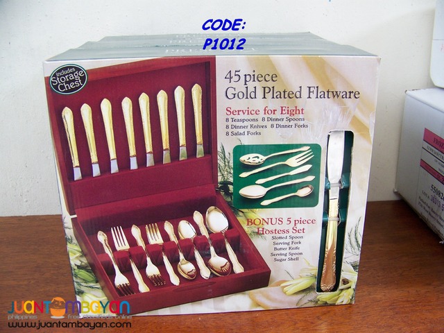 P1012 Gold Plated Dinnerware (Spoon & Fork Set)