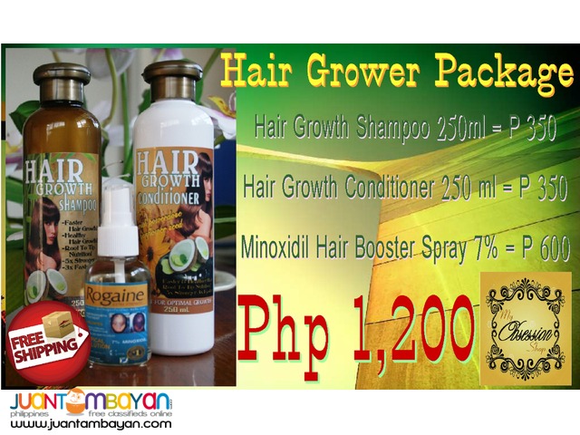 Hair Grower Package Shampoo, Conditioner and Rogaine