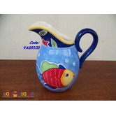 P1023 Hand Painted Pitcher Vase, from USA.
