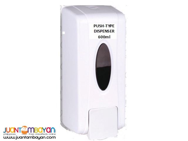 Push-type dispensers for hand-soap, alcogel or alcohol; 600ml