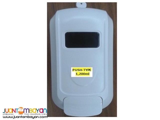 Manual / Push-type dispenser for hand-soap, alcogel, alcohol; 1,200ml