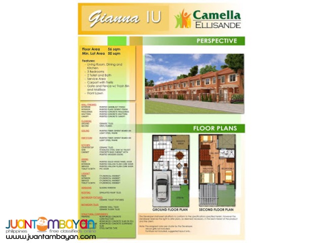 Camella Ellisande Taguig - Guiana House and Lot Model
