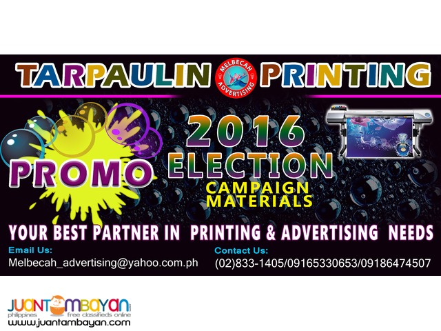 Election Tarpaulin Printing - Tarpaulin Printing Alabang  