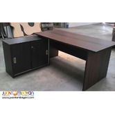 custom exec. table with side cabinet /office furniture/partition