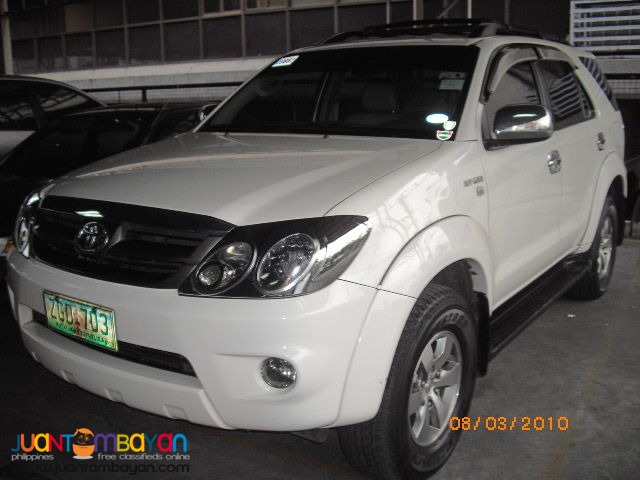 For rent-TOYOTA FORTUNER(white)-RENT A CAR