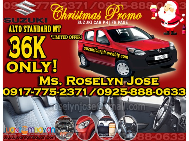 Suzuki ALTO STANDARD 2016 for only 36k all in promo no hidden charges