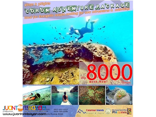 4 Days & 3Nights Coron Adventure Package 