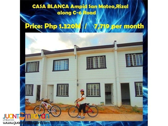 Casa Blanca townhouse RFO near Quezon City