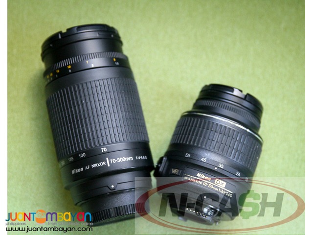 N-CASH Camera Pawnshop - Nikon D60 with 18-55mm VR and 70-300mm Lenses