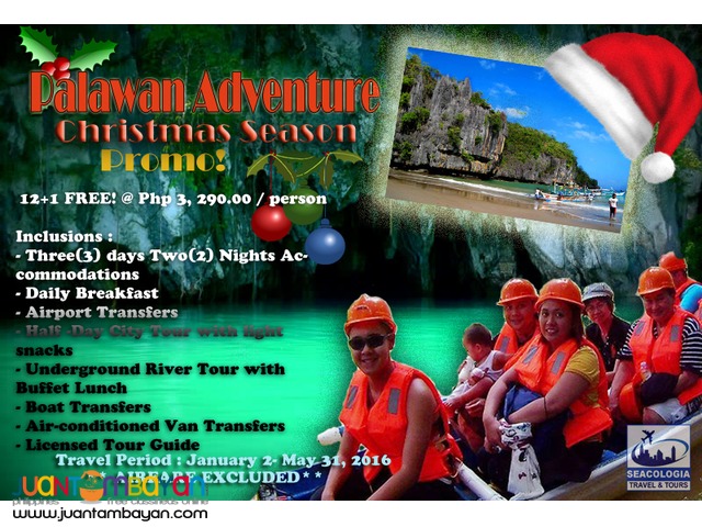 Seacologia's Palawan Adventure Christmas Season Promo