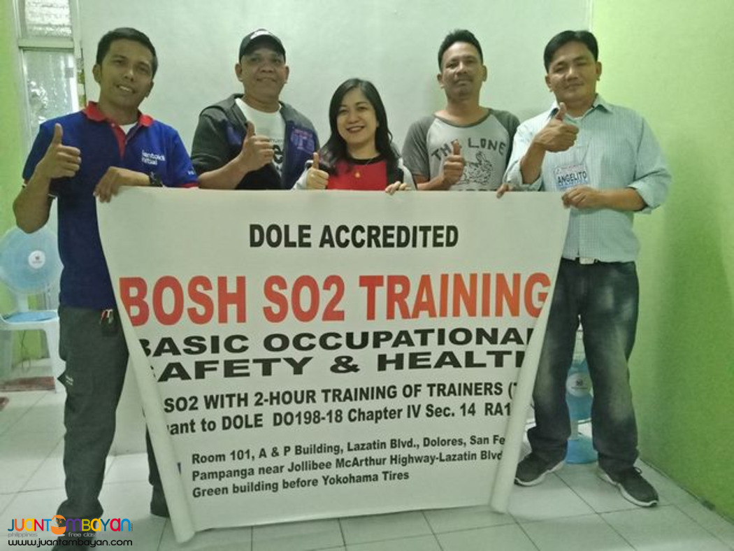 Weekend BOSH Training Safety Officer 2 DOLE Accredited Training