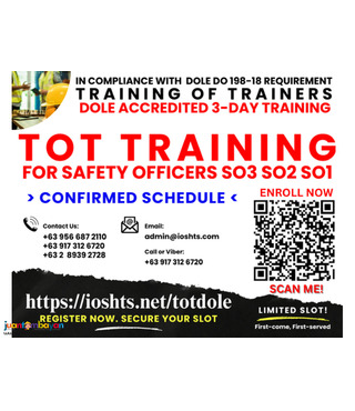 TOT Training of Trainer Online DOLE Safety Officer Training SO3 sO2 SO