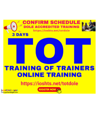 Online DOLE Training of Trainers Online TOT Training Safety Officer