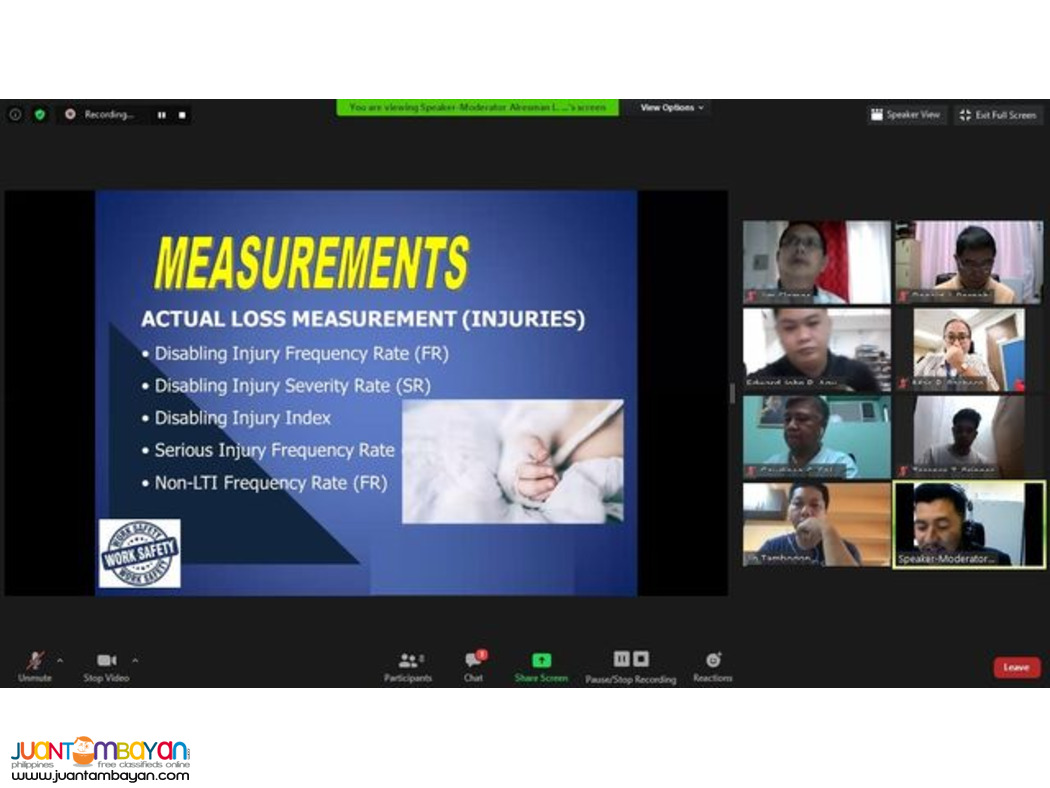 Online Safety Officer 3 Training Online LCM SO3 Training DOLE Online