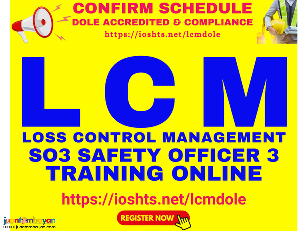 Online Safety Officer 3 Training Online LCM SO3 Training DOLE Online