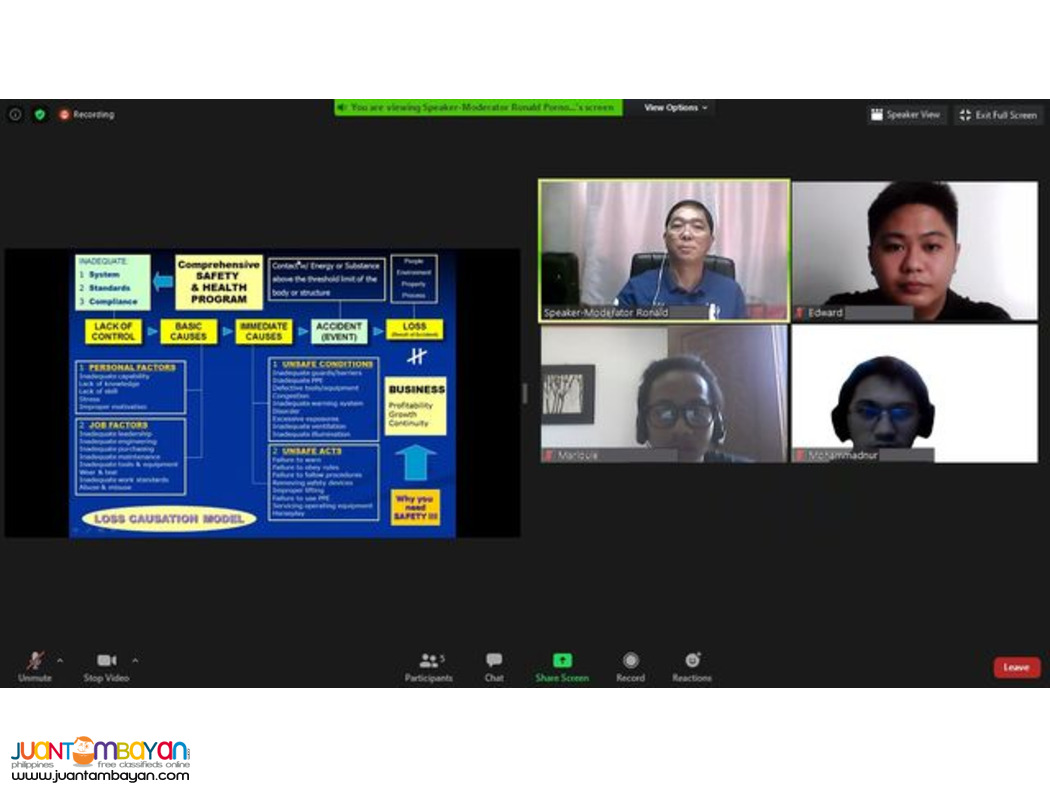 Online Safety Officer 3 Training Online LCM SO3 Training DOLE Online