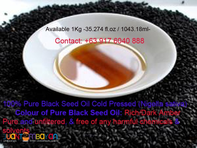 100% Pure Black Seed Oil Cold Pressed (#Nigella sativa) 521ML