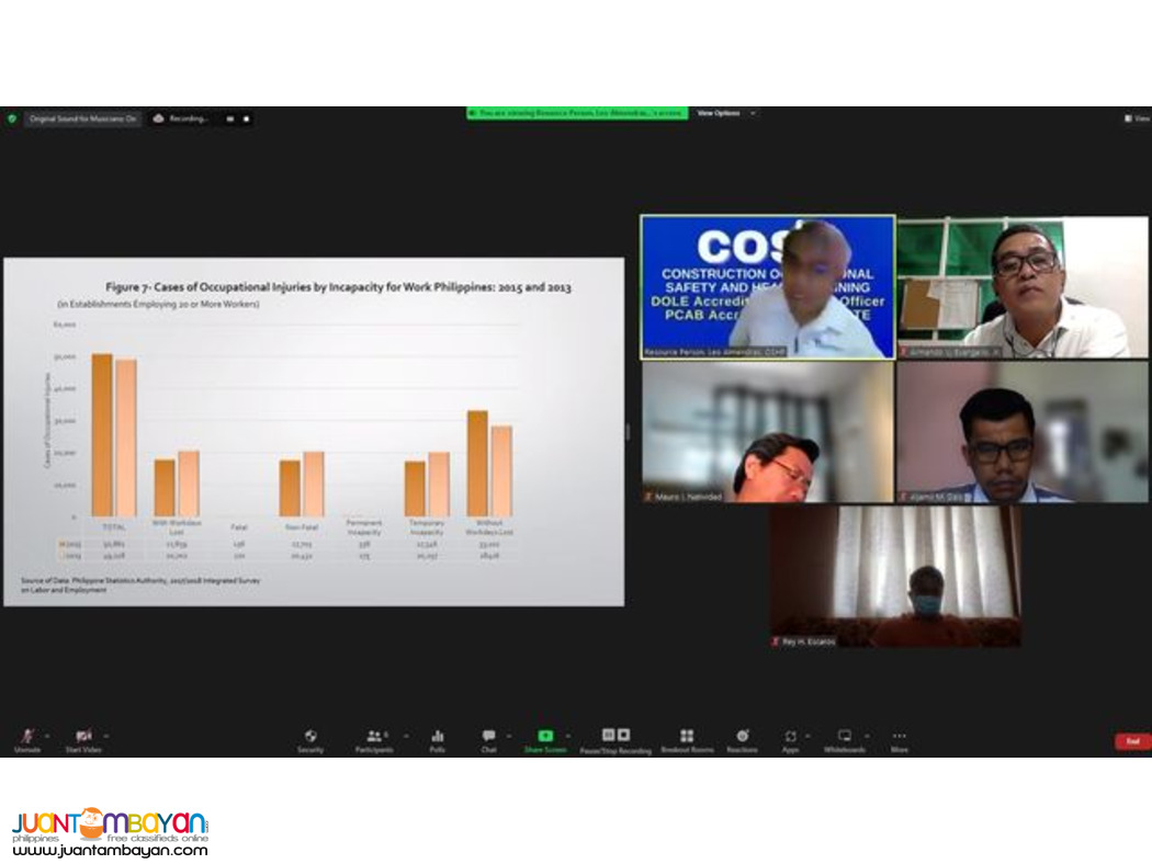 COSH Training PCAB DOLE COSH AMO STE Safety Officer Online COSH