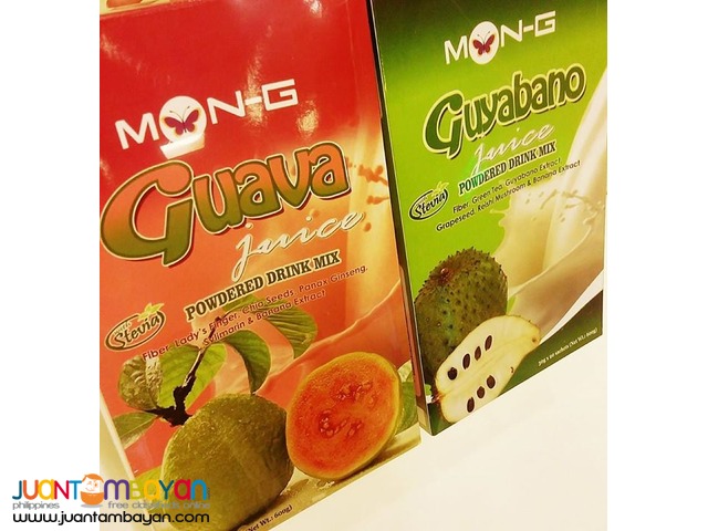 MON-G JUICE GUYABANO and GUAVA JUICE