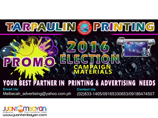 Tarpaulin Printing Election 2016 PROMO Muntinlupa