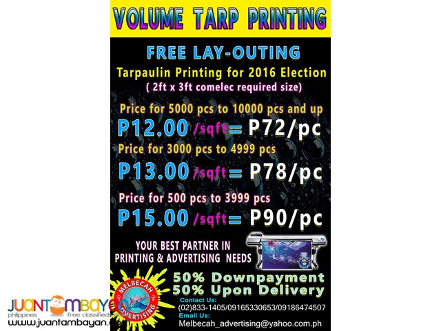 Tarpaulin Printing Election 2016 PROMO Muntinlupa