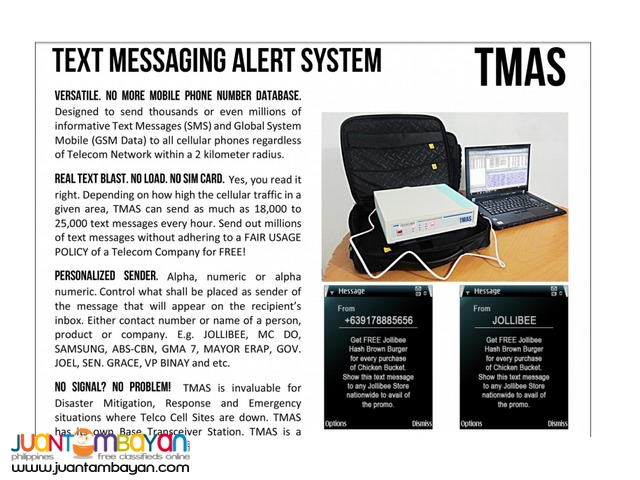 TMAS (Text Message Alert System) TMAS (Text Message Alert System)